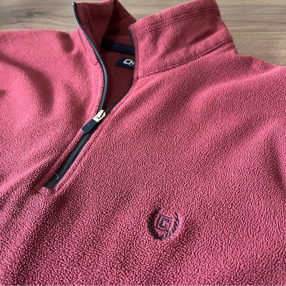 Chaps Red Fleece Half Zip Sweater - Picture 2 of 7